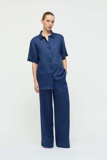 Seala Shirt in Navy-WILLOW