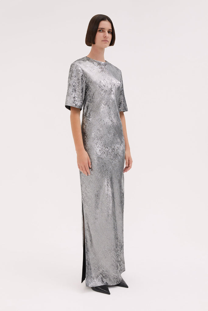 WILLOW-Shiny Dress-Silver