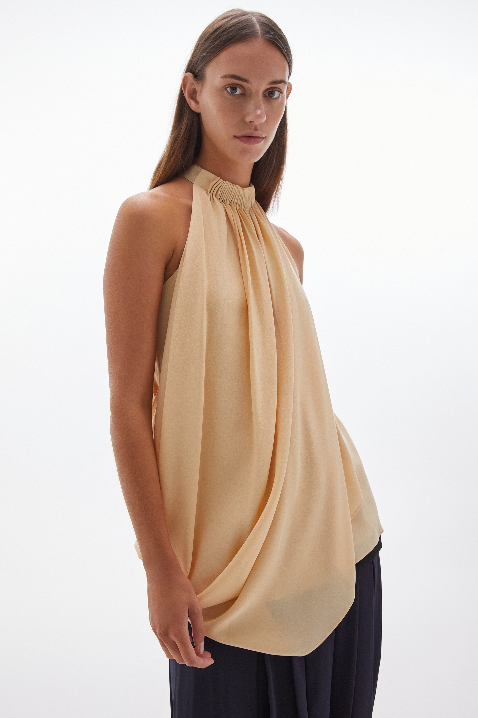 WILLOW-Solis Silk Twist Top Wheat