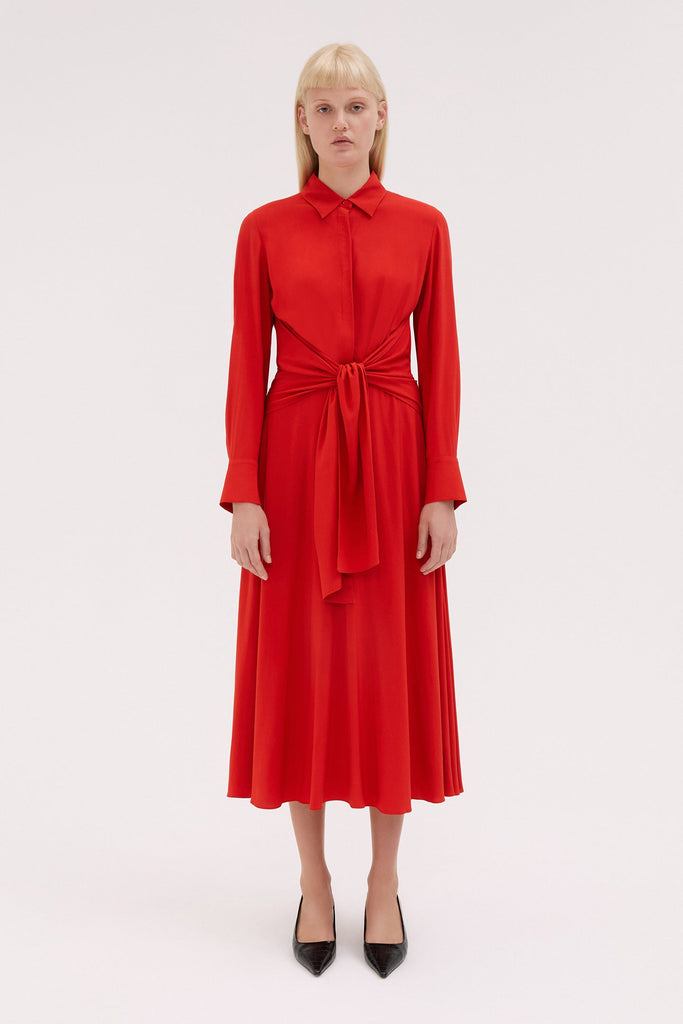 WILLOW-Tie Dress-Red
