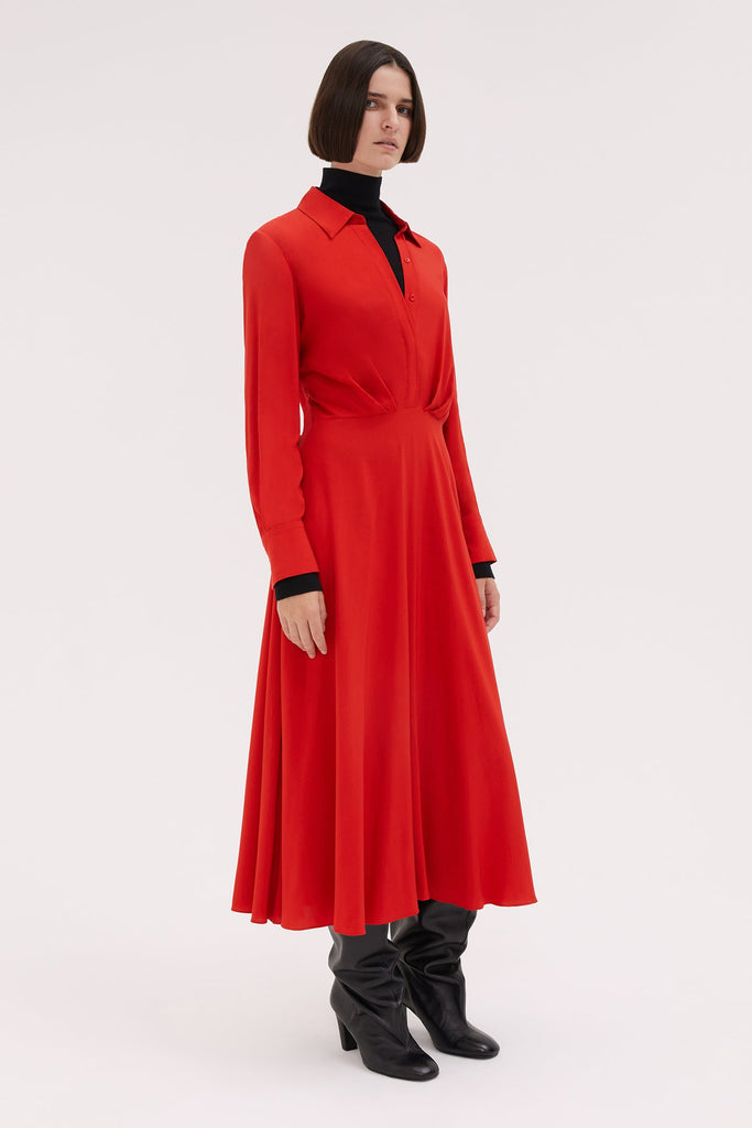 WILLOW-Tie Dress-Red