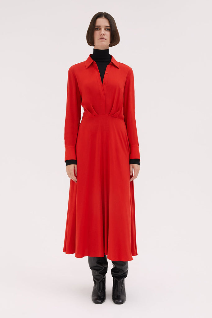 WILLOW-Tie Dress-Red