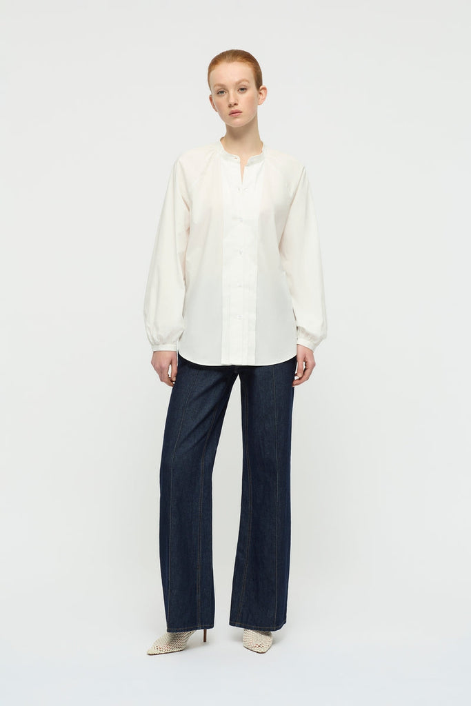 Zale Tucked Blouse in Ivory-WILLOW