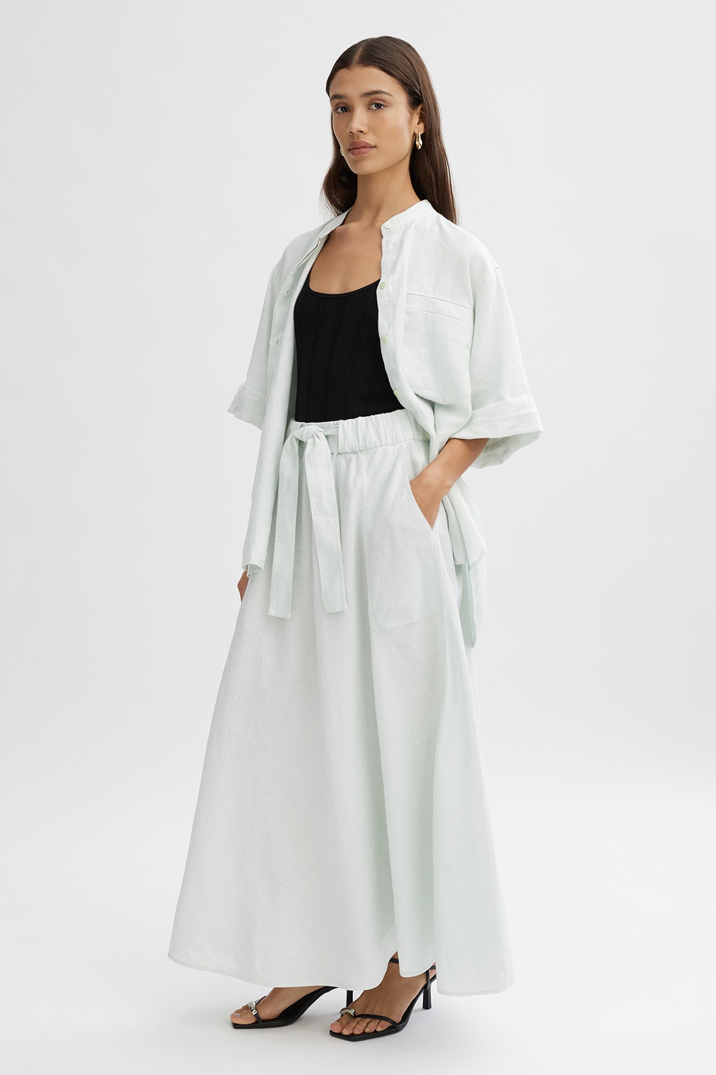 ESTELLE SHORT SLEEVE LINEN SHIRT