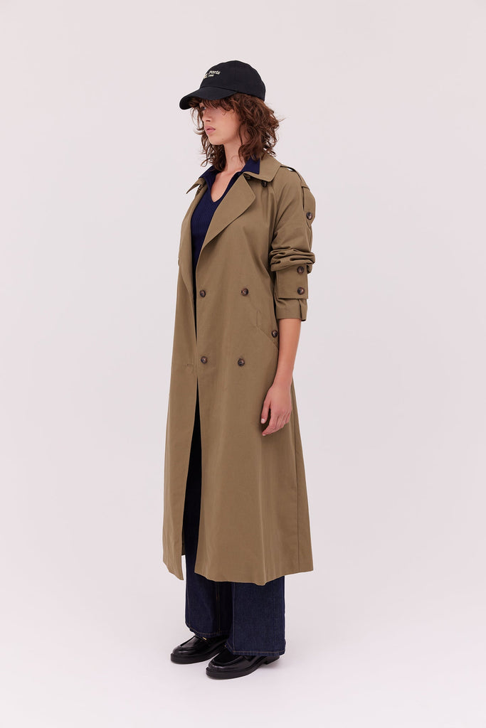 Willow Trench Coat-Khaki-WILLOW-Australian-Designer